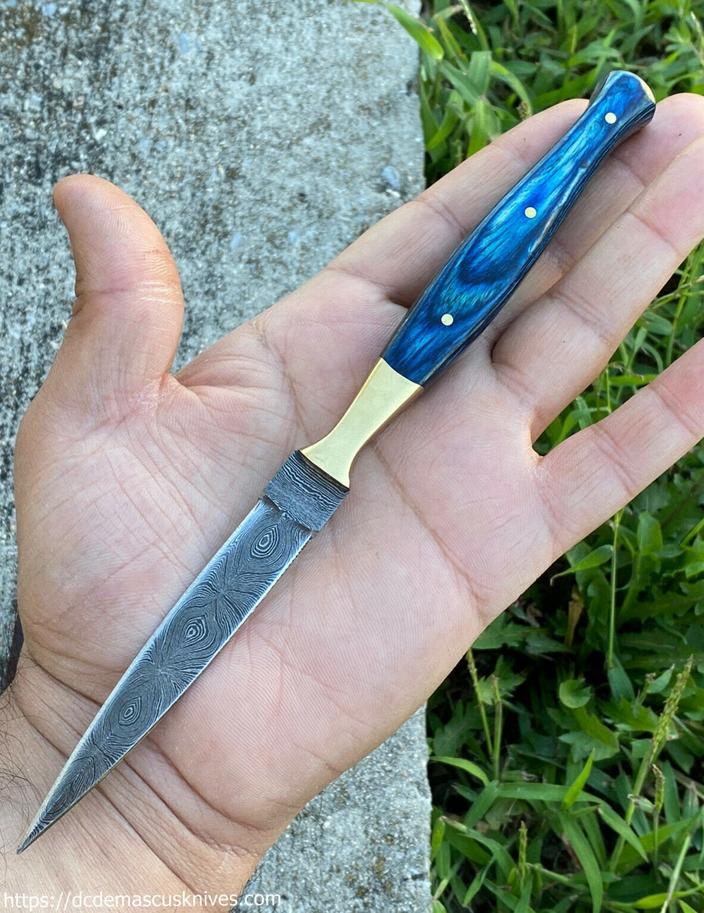 Custom  Made Damascus Steel Dagger Knife.