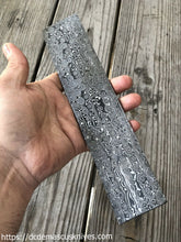 Load image into Gallery viewer, Custom Made Damascus Steel Billet Raindrop pattern.
