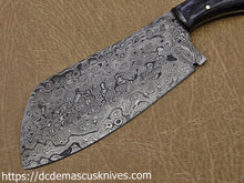 Load image into Gallery viewer, Custom Made Damascus Steel Cleaver.
