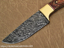 Load image into Gallery viewer, Custom Made Damascus Steel Skinner Knife.SK-142
