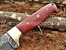 Load image into Gallery viewer, Custom  Made Damascus Steel  Skinner Knife.SK-38
