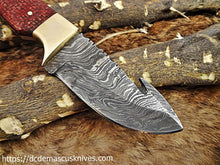 Load image into Gallery viewer, Custom Made Damascus Steel Skinner Knife.SK-52
