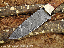 Load image into Gallery viewer, Custom Made Damascus Steel Skinner Knife.SK-58
