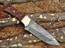 Load image into Gallery viewer, Custom Made Damascus Steel Skinner Knife.SK-58
