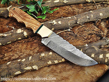 Load image into Gallery viewer, Custom Made Damascus Steel Skinner Knife.SK-71
