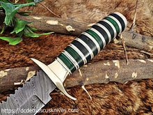 Load image into Gallery viewer, Custom Made Damascus Steel Hunting Knife.HT-21
