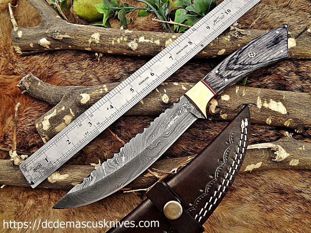 Custom Made Damascus Steel Skinner Knife.SK-121