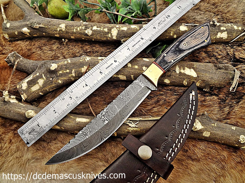 Custom Made Damascus Steel Skinner Knife.SK-117