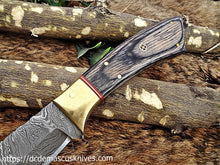 Load image into Gallery viewer, Custom Made Damascus Steel Skinner Knife.SK-117
