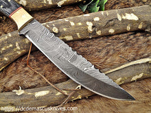 Load image into Gallery viewer, Custom Made Damascus Steel Skinner Knife.SK-117
