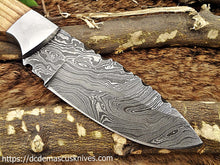 Load image into Gallery viewer, Custom Made Damascus Steel Skinner Knife.SK-125

