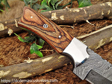 Load image into Gallery viewer, Custom Made Damascus Steel Skinner Knife.SK-129
