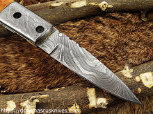 Load image into Gallery viewer, Custom Made Damascus Steel Folding Knife.FD-04
