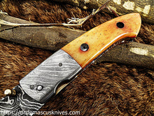 Load image into Gallery viewer, Custom Made Damascus Steel Folding Knife.FD-08
