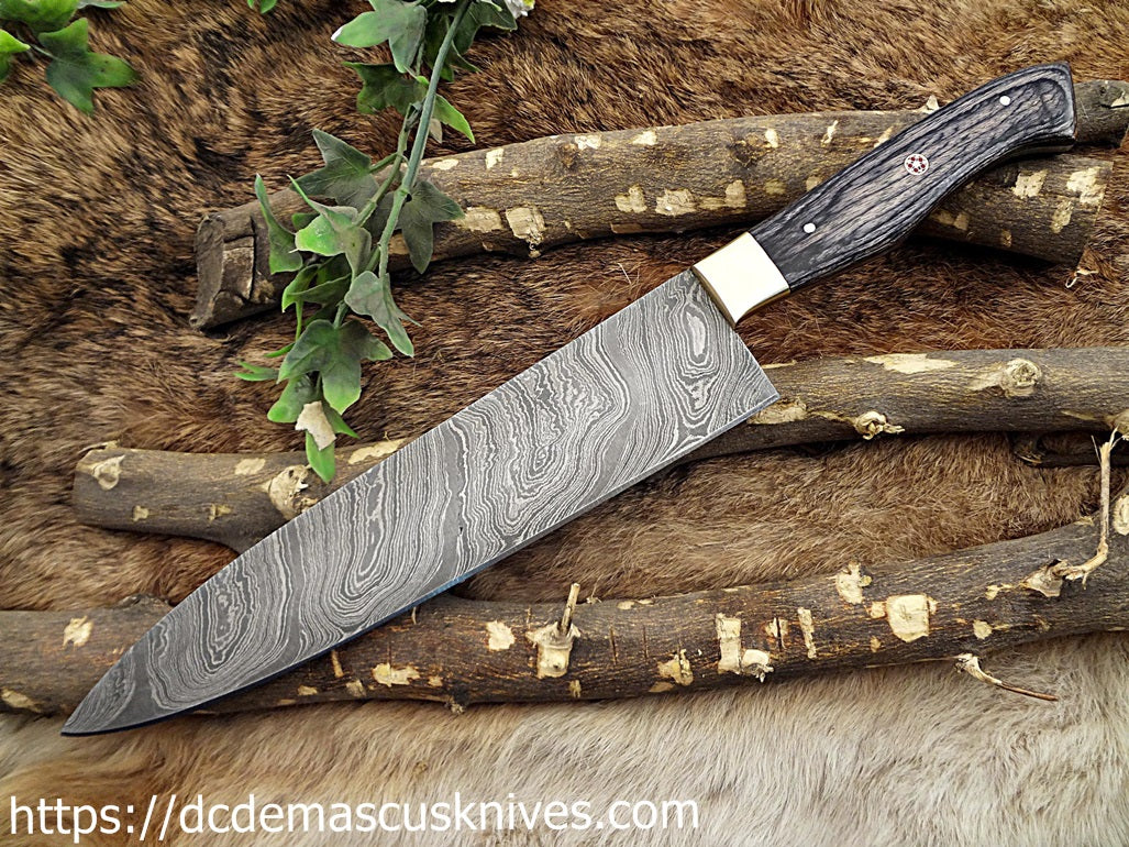 Custom  Made Damascus Steel Chef Knife.CH-31
