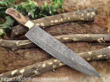 Load image into Gallery viewer, Custom  Made Damascus Steel Chef Knife.CH-23
