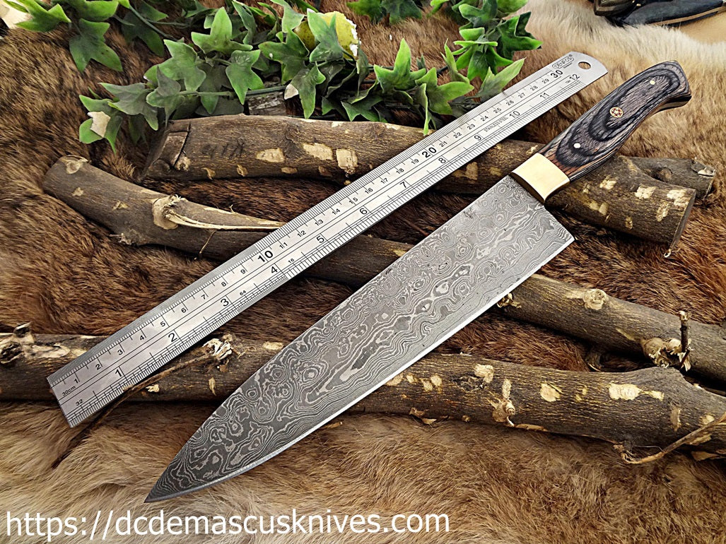 Custom  Made Damascus Steel Chef Knife.CH-41