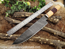 Load image into Gallery viewer, Custom  Made Damascus Steel Chef Knife.CH-42
