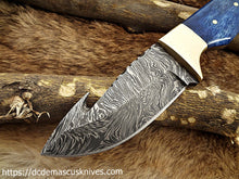 Load image into Gallery viewer, Custom Made Damascus Steel Skinner Knife.SK-138
