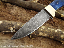 Load image into Gallery viewer, Custom Made Damascus Steel Skinner Knife.SK-140
