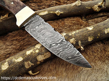 Load image into Gallery viewer, Custom Made Damascus Steel Skinner Knife.SK-136
