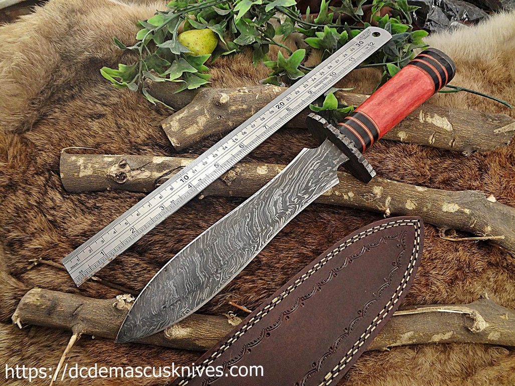 Custom Made Damascus Steel Dagger Hunting Knife.HT-27