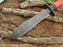 Load image into Gallery viewer, Custom Made Damascus Steel Dagger Hunting Knife.HT-27
