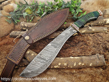 Load image into Gallery viewer, Custom Made Damascus Steel Dagger Kukri Knife.

