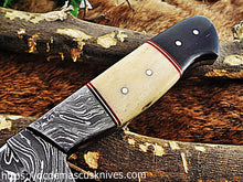 Load image into Gallery viewer, Custom  Made Damascus Steel Skinner Knife.SK-01
