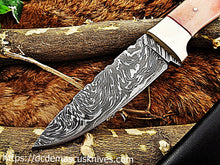 Load image into Gallery viewer, Custom  Made Damascus Steel Skinner Knife.SK-07
