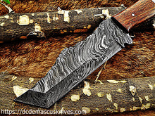 Load image into Gallery viewer, Custom  Made Damascus Steel Tantoo Skinner Knife.
