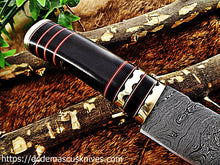 Load image into Gallery viewer, Custom  Made Damascus Steel Skinner Knife.SK-17
