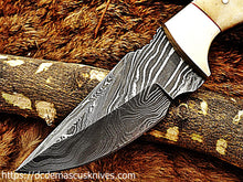 Load image into Gallery viewer, Custom  Made Damascus Steel Skinner Knife.SK-28
