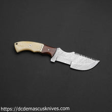 Load image into Gallery viewer, Custom  Made Damascus Steel Tracker  Knife.TR-16
