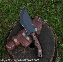 Load image into Gallery viewer, Custom  Made Damascus Steel Tracker  Knife.TR-28
