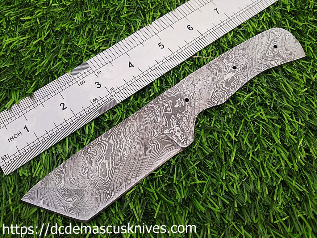 Custom  Made Damascus Steel Blankblade.