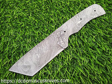 Load image into Gallery viewer, Custom  Made Damascus Steel Blankblade.
