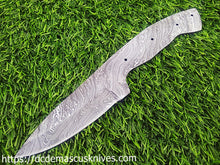 Load image into Gallery viewer, Custom Made Damascus Steel Blankblade.
