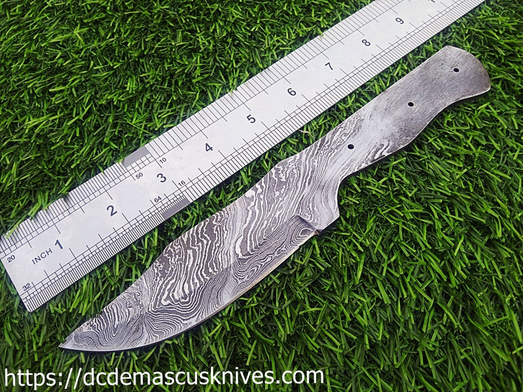 Custom Made Damascus Steel Blankblade.