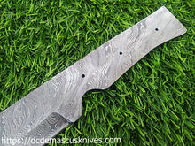 Load image into Gallery viewer, Custom Made Damascus Steel Blankblade.

