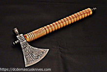 Load image into Gallery viewer, Custom  Made Damascus Steel Axe.
