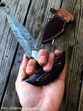 Load image into Gallery viewer, Custom  Made Damascus Steel Dagger Knife.
